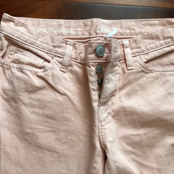 Loft Boyfriend peach jeans. - Picture 3 of 4
